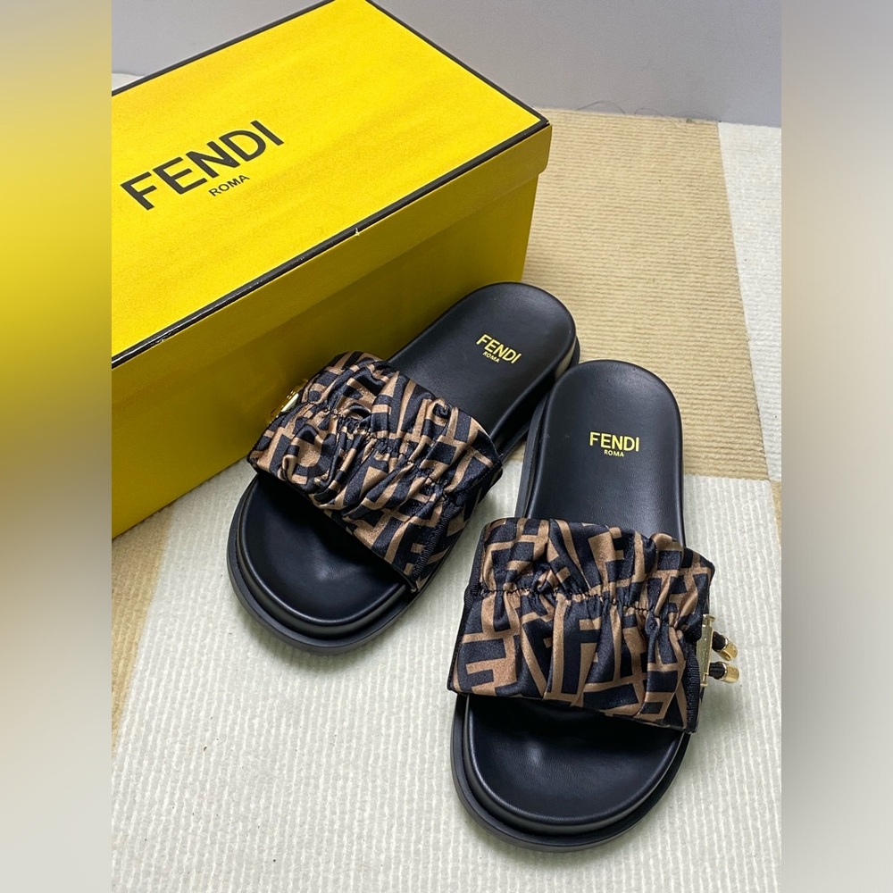 Fendi Women Brown Sandals